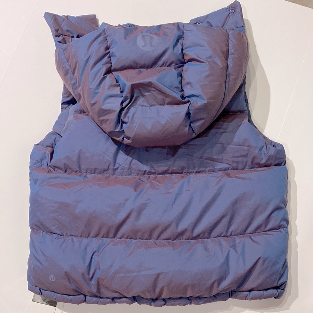 Lululemon Wunder Puff Cropped Vest Heathered Wild Indigo - Picture 8 of 8